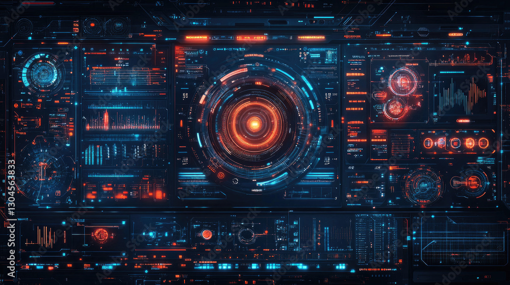 Cutting-Edge Holographic Interface in a Sleek Technology Environment. Cutting-Edge Holographic Interface in a Sleek Technology Environment.