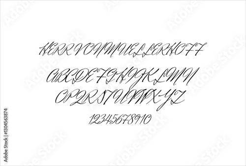 Herr Von Muellerhoff font for logo and headline. Isolated vector typeset