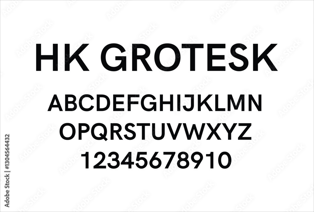 HK Grotesk font for logo and headline. Isolated vector typeset HK Grotesk font for logo and headline. Isolated vector typeset
