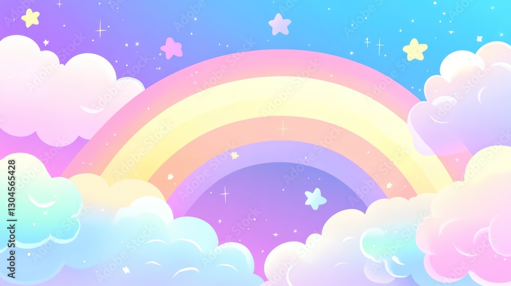 Pastel Rainbow Dreamland: A Whimsical Fantasy Sky Pastel Rainbow Dreamland: A Whimsical Fantasy Sky