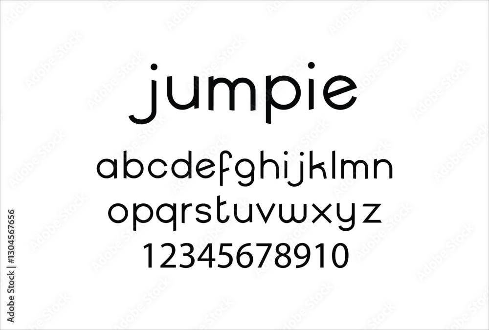 Jumpie font for logo and headline. Isolated vector typeset Jumpie font for logo and headline. Isolated vector typeset