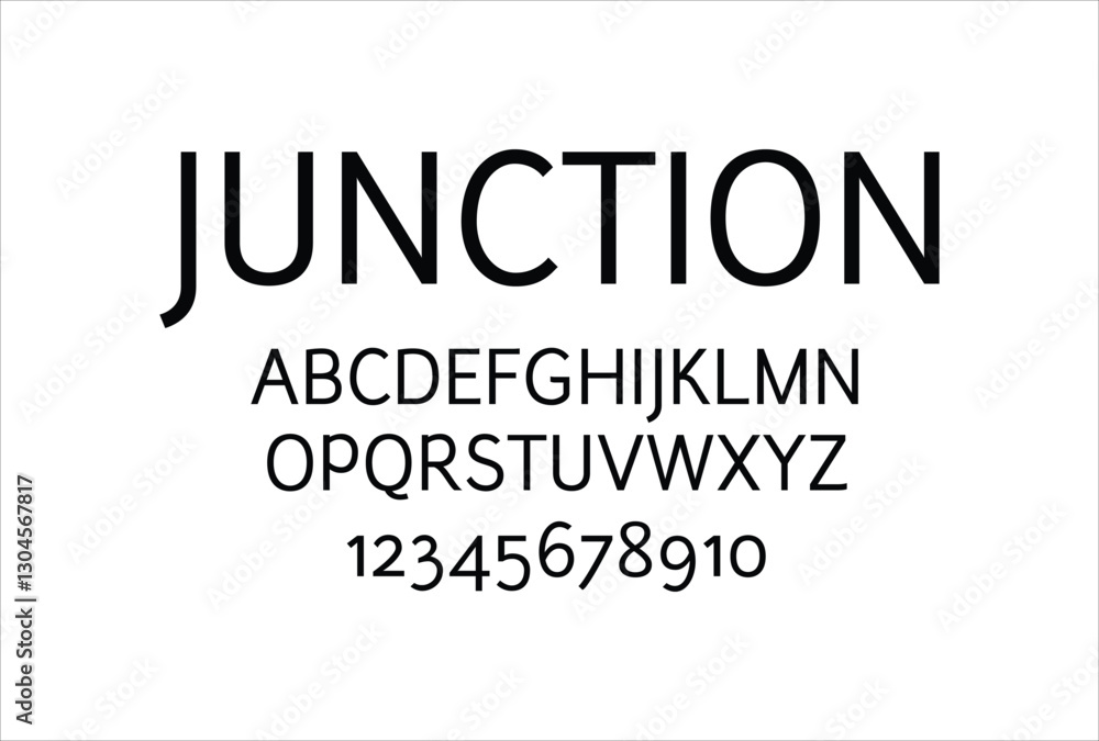 Junction font for logo and headline. Isolated vector typeset Junction font for logo and headline. Isolated vector typeset
