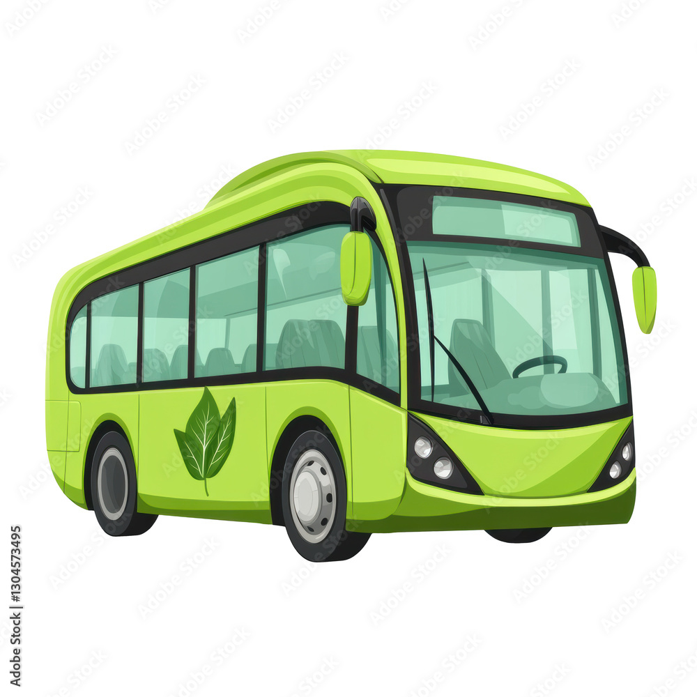 Eco-friendly bus promoting sustainable transportation options Eco-friendly bus promoting sustainable transportation options