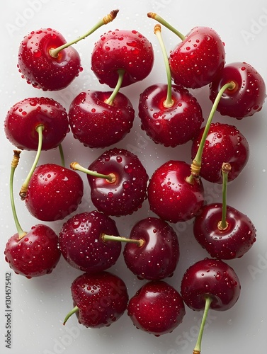 cherries on white background