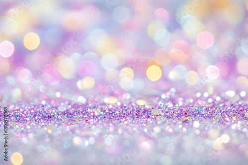 Shimmering purple glitter bokeh background.