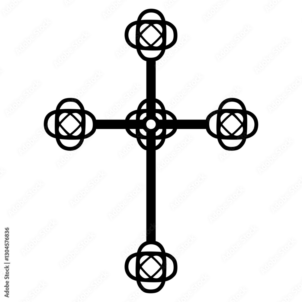 Obraz premium antique cross vector