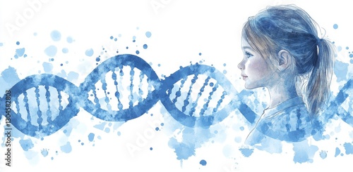 The Genetic Code: Baby as Embodiment of Genetic Information - See a baby as an embodiment of genetic information, reflecting the ongoing process of genetic expression and growth