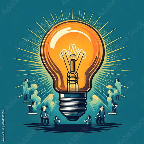 A light bulb moment symbolising creativity innovation and positivity 