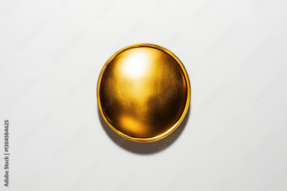 Polished golden orb reflecting light, showcasing smooth surface Polished golden orb reflecting light, showcasing smooth surface