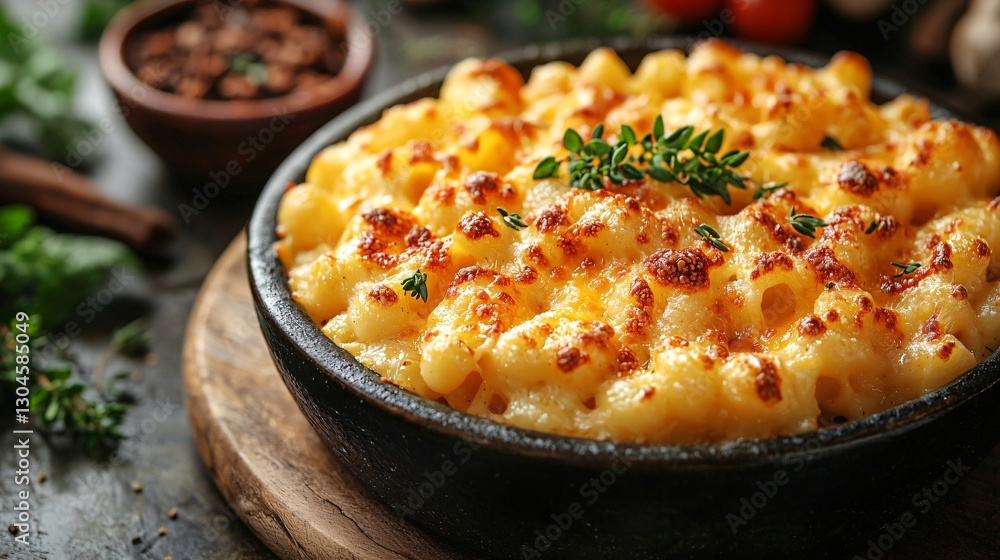 Creamy Cheesy Mac and Cheese in Cast Iron Skillet Gourmet Dish Creamy Cheesy Mac and Cheese in Cast Iron Skillet Gourmet Dish