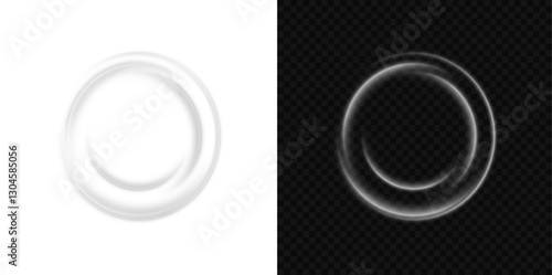 PNG Light White Twirl. Curve white line light effect. Abstract luxury white light vector flare semicircle and spark light effect. Glowing white circle. PNG isolated set of round sparks or round lights