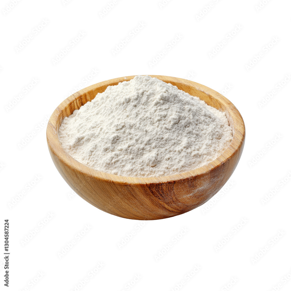 Fine wheat flour is displayed in a wooden bowl, showcasing its texture and purity, perfect for various baking and cooking recipes. Fine wheat flour is displayed in a wooden bowl, showcasing its texture and purity, perfect for various baking and cooking recipes.