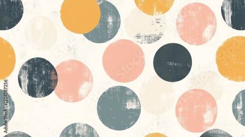 Colorful Circular Patterns on Textured Background for Creative Designs