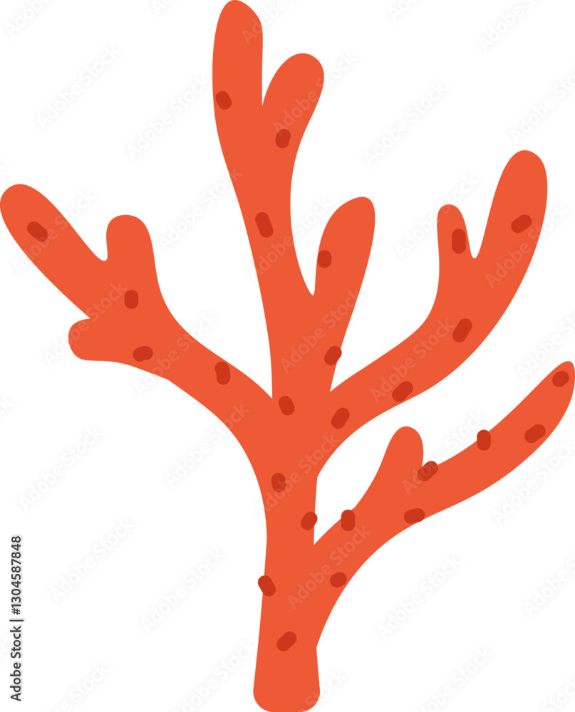 Fototapeta premium Cartoon Coral Plant