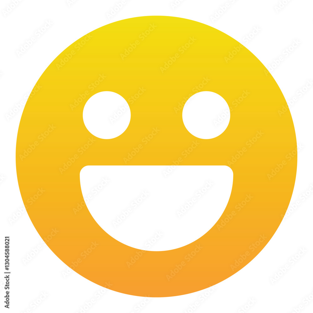 Fototapeta premium Gradient color icon, illustration for Face, emoji, Happy, smiley.