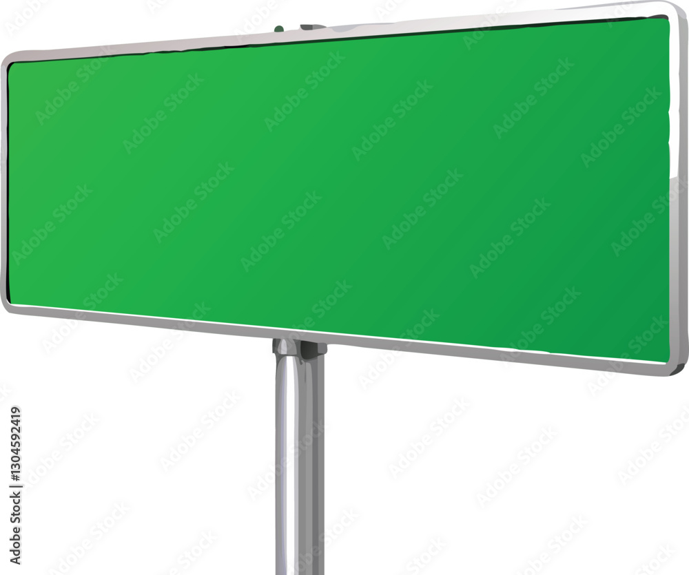 Green road sign realistic vector Green road sign realistic vector