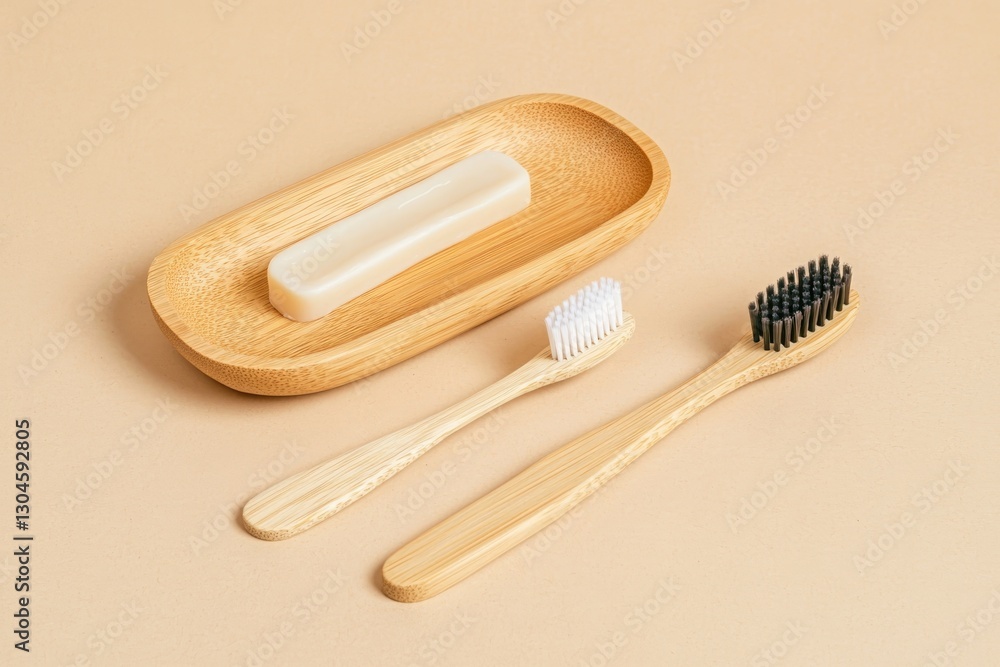 Eco-friendly Flat Lay With Bamboo Toothbrush and Reusable Floss Showcasing Sustainable Oral Care Products Eco-friendly Flat Lay With Bamboo Toothbrush and Reusable Floss Showcasing Sustainable Oral Care Products