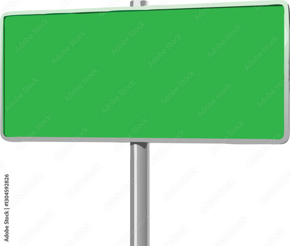 Green road sign realistic vector Green road sign realistic vector