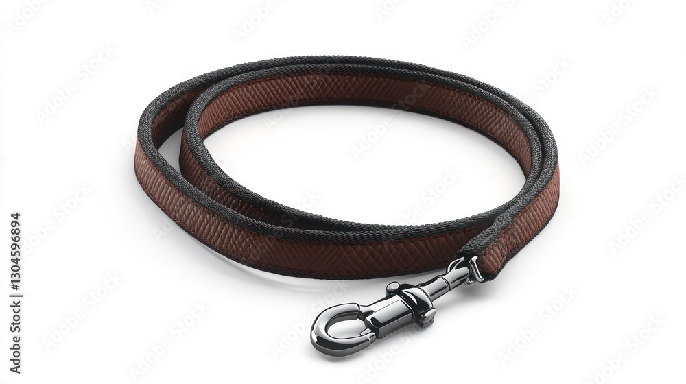 Elegant Brown and Black Dog Leash with Metal Clip Elegant Brown and Black Dog Leash with Metal Clip