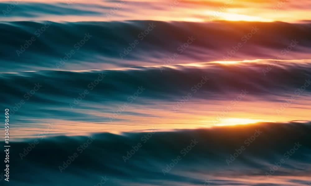 Sunrise Waves Motion Blur Seascape Sunrise Waves Motion Blur Seascape