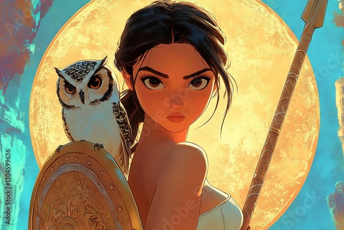Athena, the goddess of war, handicraft, and wisdom, has stock available