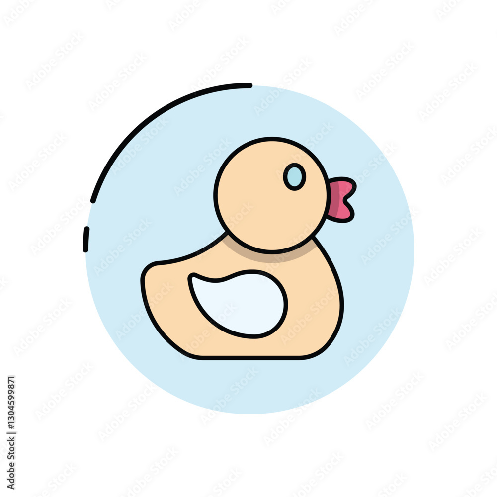 Rubber Duck Vector icon Rubber Duck Vector icon