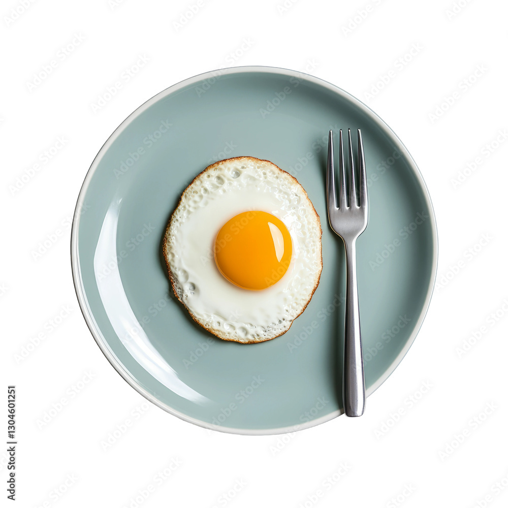 fried egg on a plate, isolated on a white background
fried egg on a plate, isolated on a white background