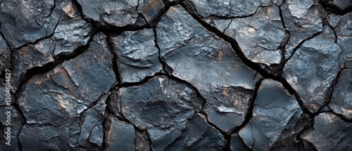 Dramatic texture of cracked dry earth creating a powerful visual impact in dark tones with a sense of desolation and barrenness for stock photo platforms