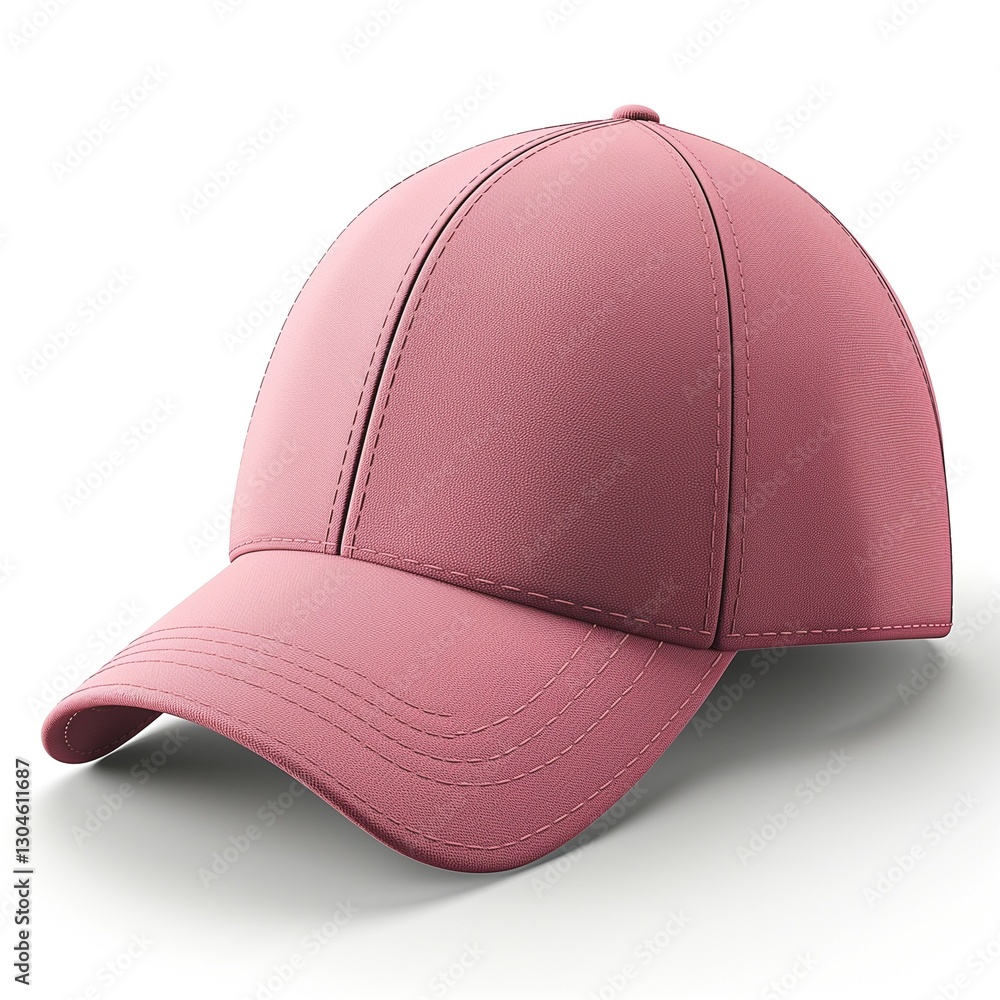 Stylish pink baseball cap with intricate stitching detail, perfect for casual outings or sporty occasions. Stylish pink baseball cap with intricate stitching detail, perfect for casual outings or sporty occasions.