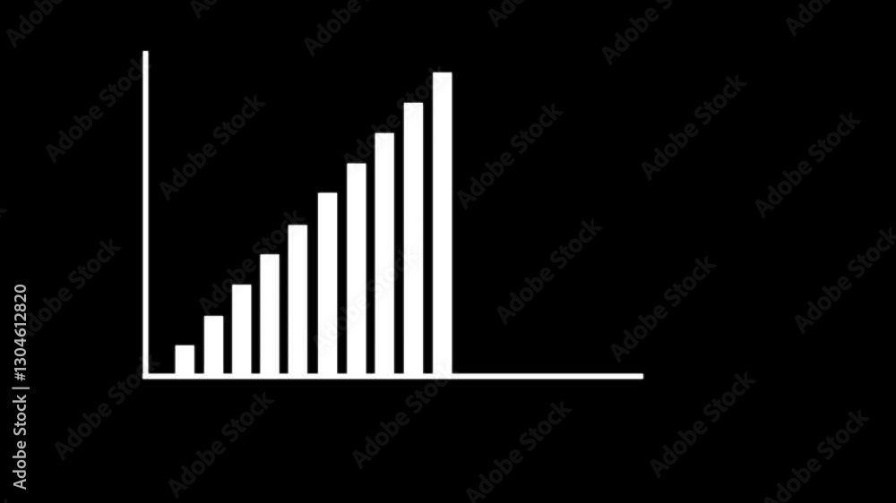 Dynamic Business Growt Animated Upward Trend on Digital Graph Dynamic Business Growt Animated Upward Trend on Digital Graph