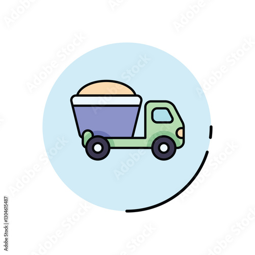 Dump Truck Vector icon