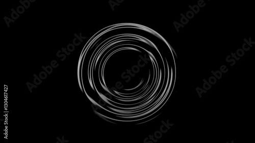 Animation of ripples formed by water drops on water surface slowly spreading and disappearing, alpha channel