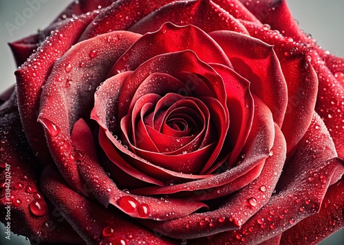Lush Red Rose Bouquet Close-Up: Romantic Valentine's Day Flowers