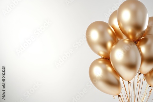 Wallpaper Mural A group of gold and bronze balloons with shimmering confetti on a neutral background, perfect for luxury event decor and celebration themes. Generative AI Torontodigital.ca