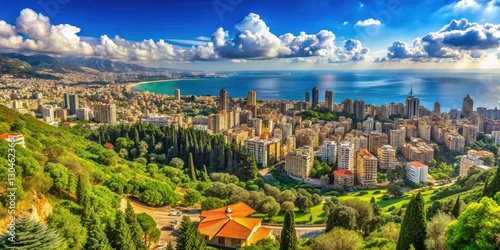 Panoramic Lebanon: Stunning Landscapes, Beirut Skyline, Ancient Ruins, Mediterranean Coast, Cedar Forests, Mountain Scenery, Lebanese Heritage, Travel Photography