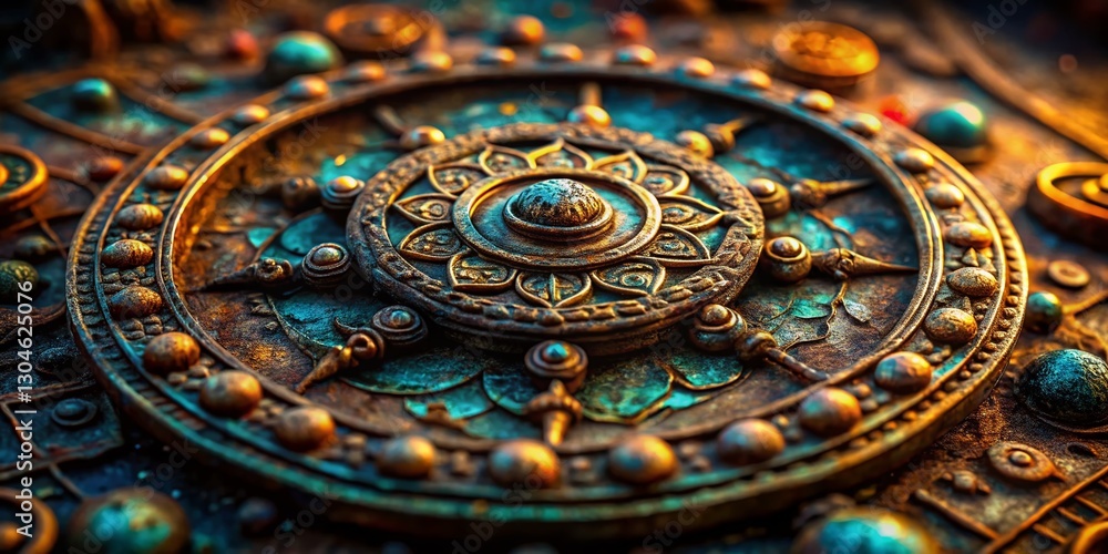 Macro Close-up of a Mysterious Ancient Artifact, Intricate Details Unveiled Macro Close-up of a Mysterious Ancient Artifact, Intricate Details Unveiled