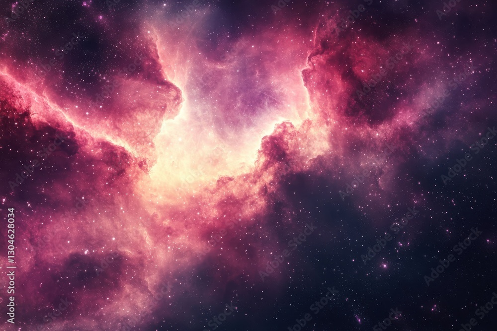 Fototapeta premium Captivating soft pink nebula cosmic backdrop for dreamy design projects and celestial-themed visuals