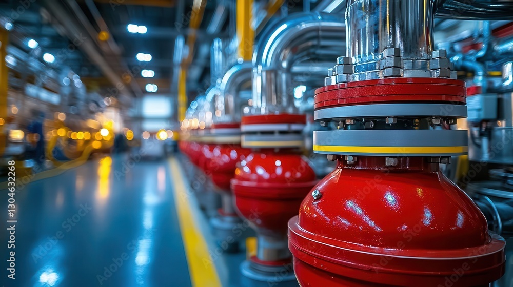 custom made wallpaper toronto digitalInnovative fire protection technology securing industrial zones, fire alarm protection technology, industrial safety Copy space, commercial use