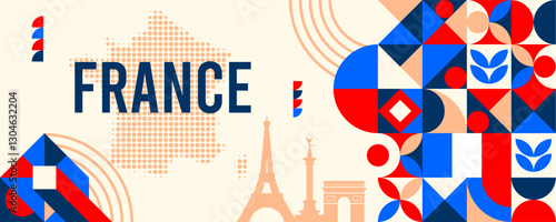 Bastille Day or French National Day related vector banner or background design concept.

