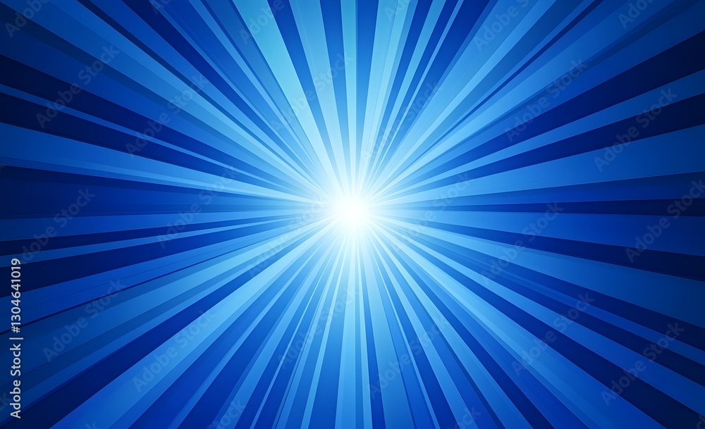 abstract illustration of radial blue light rays spreading from a central point, creating a dynamic and energetic feel abstract illustration of radial blue light rays spreading from a central point, creating a dynamic and energetic feel