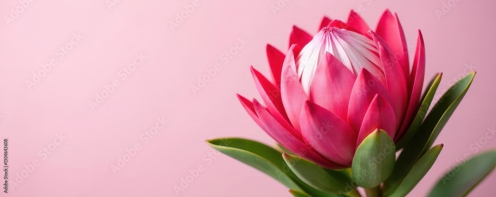 Obraz premium Majestic king protea, vibrant pink petals, isolated , detail, south africa