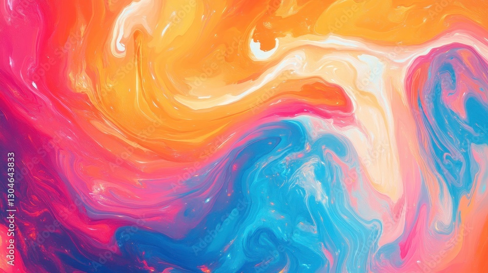 A glowing summer backdrop with swirling orange electric blue and pink patterns fluid abstract brushstrokes representing festival energy A glowing summer backdrop with swirling orange electric blue and pink patterns fluid abstract brushstrokes representing festival energy