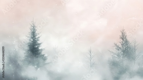 Abstract landscape with gray and pink clouds in a dreamy background
