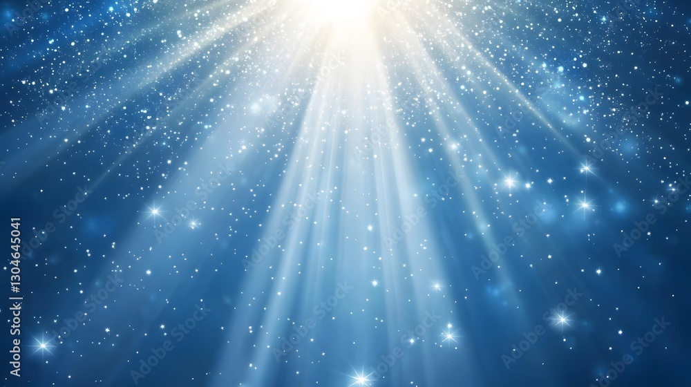 glowing light rays shining through a starry sky with a burst of brilliant light in the center glowing light rays shining through a starry sky with a burst of brilliant light in the center