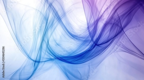 Abstract Swirls of Blue and Purple Hues: A Serene Digital Artwork