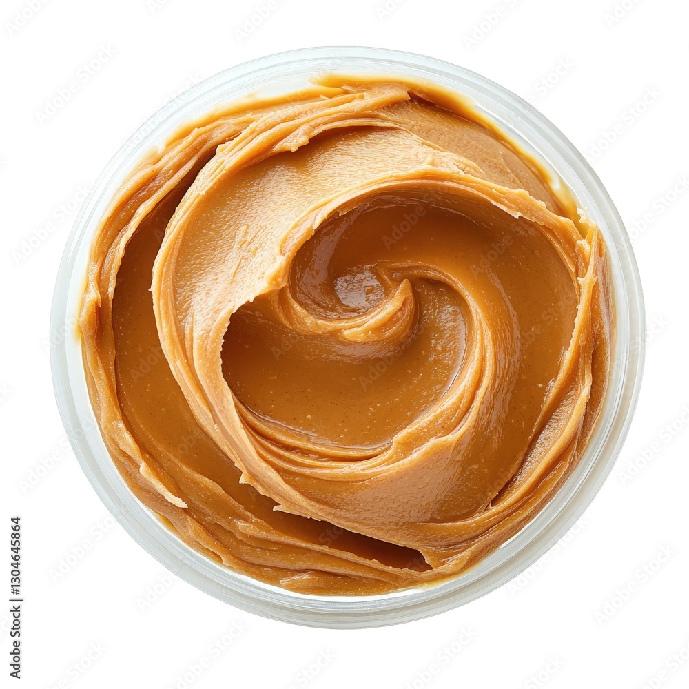 Smooth Peanut Butter in Glass Bowl, Perfect for Food Photography Smooth Peanut Butter in Glass Bowl, Perfect for Food Photography