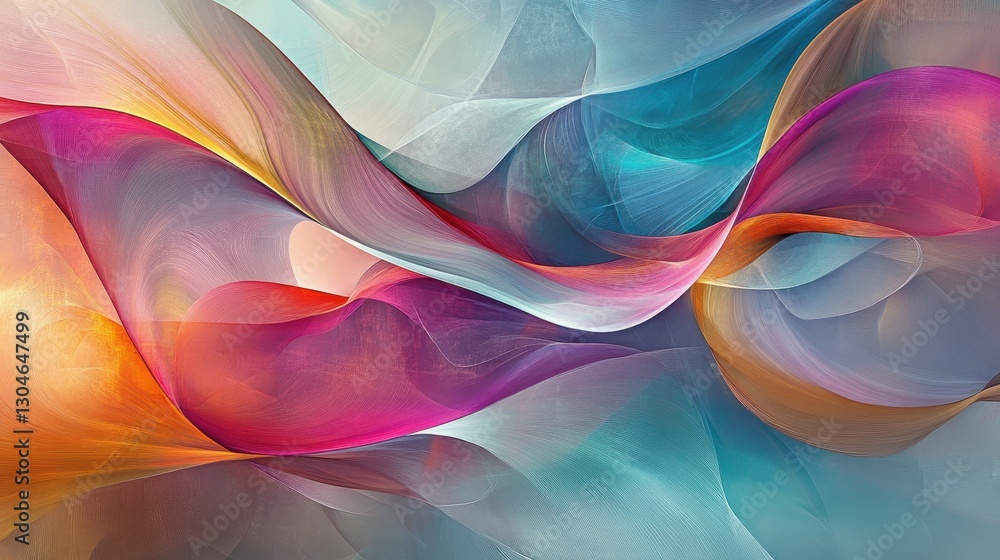 Ethereal wallpaper with fluid ribbons of light and glowing reflections creating a futuristic effect