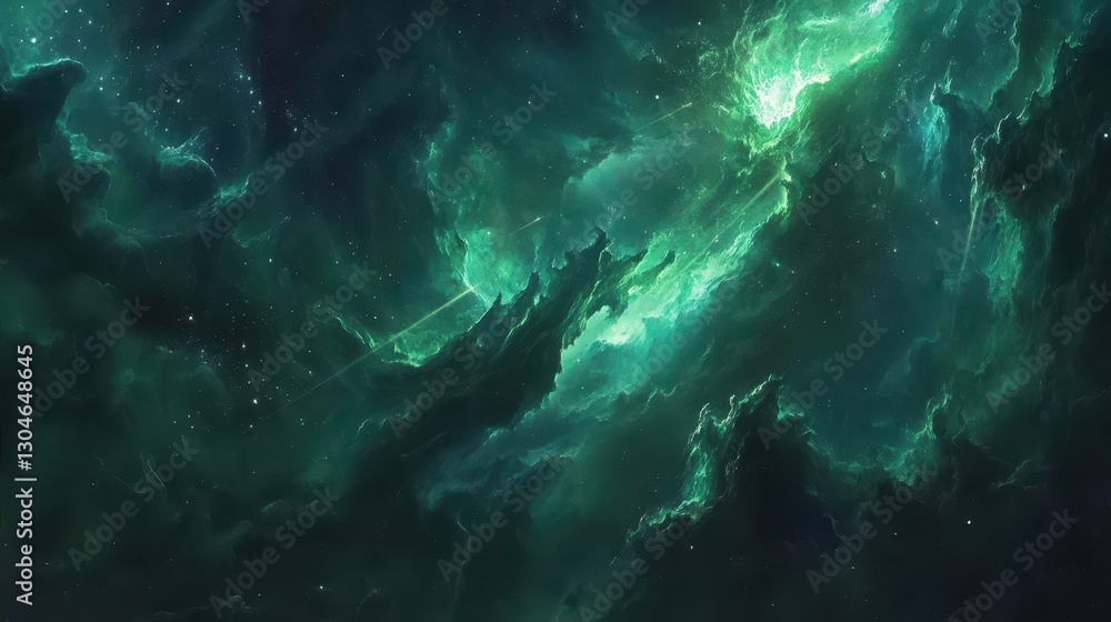 Dreamy space wallpaper with glowing cosmic dust and light beams shining through nebula clouds Dreamy space wallpaper with glowing cosmic dust and light beams shining through nebula clouds