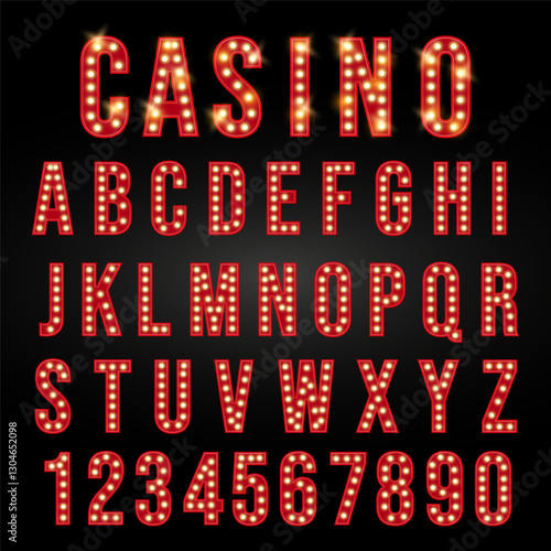 casino lettter vintage alphabet font