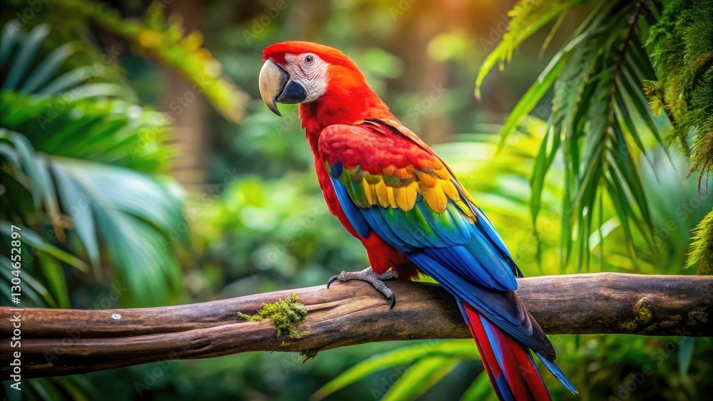 Obraz premium Vibrant Macaw Portraits: Documentary Photography of Colorful Birds in the Wild